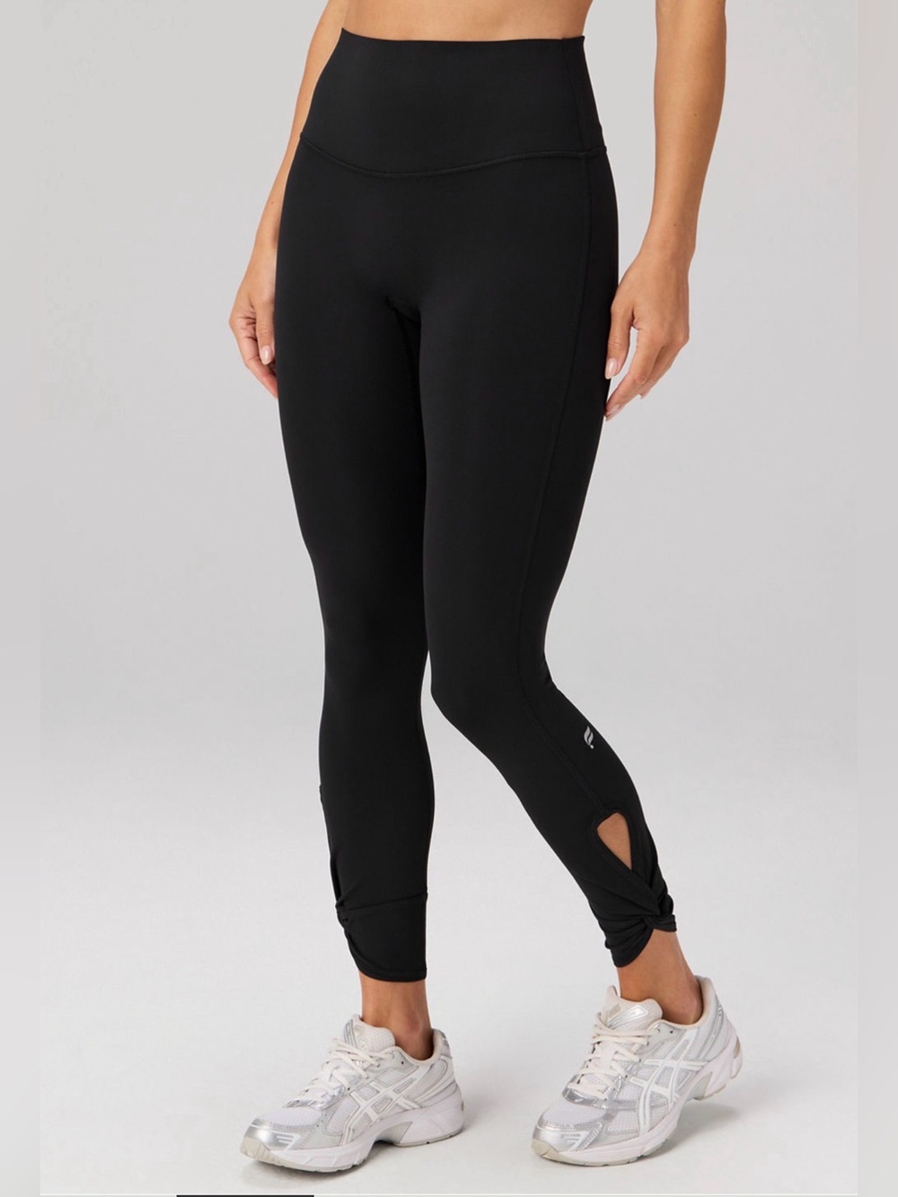 Fabletics PureLuxe Black Ankle Cutout Leggings – Size L
